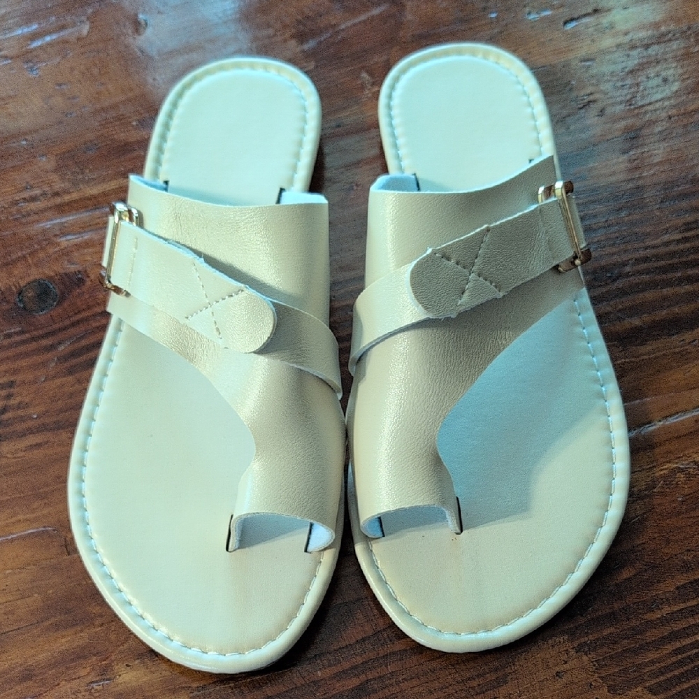 Elegant Cream Women's Sandals * Sz 39 (US Sz 8) * Unbranded ** Brand New Sandals